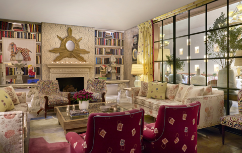 The Drawing Room at The Whitby Hotel looking through to The Orangery beyond