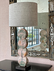 Handpainted Stack Lamp