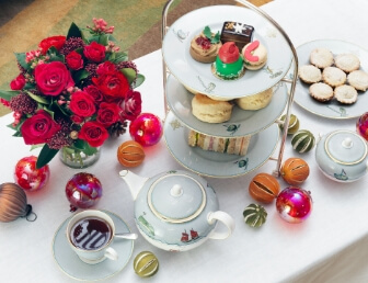 An afternoon tea setting