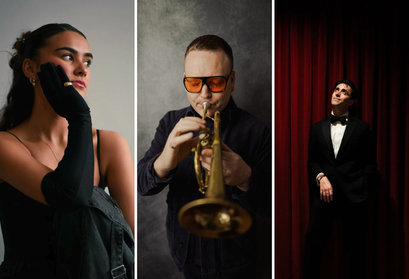 A line-up of jazz musicians at Brumus Restaurant at Haymarket Hotel
