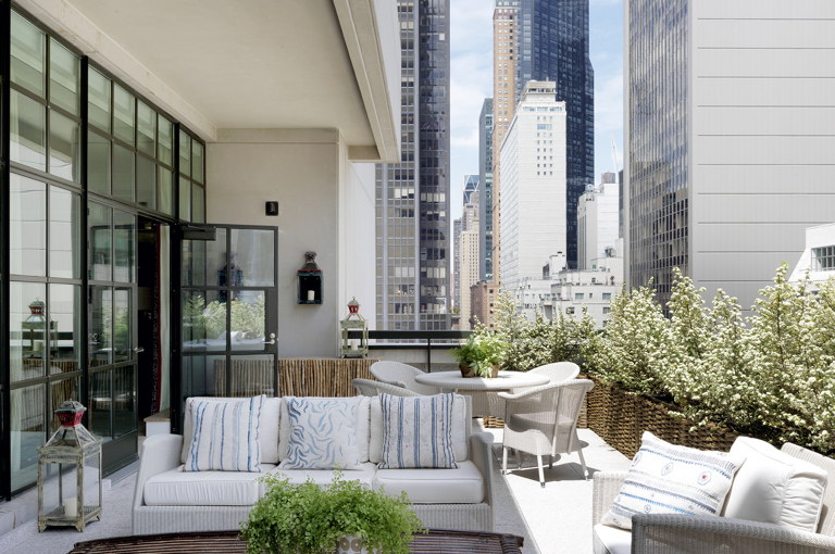 Terrace shot of room 1600, the Whitby Penthouse at The Whitby Hotel