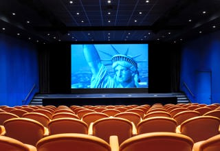 Back shot of the screening private events room at the Whitby Hotel