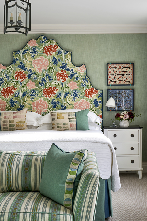 Portrait close bed shot of room 401, a Junior Suite at Knightsbridge Hotel