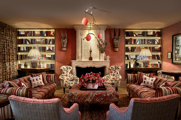 Wide shot of the Drawing Room at Warren Street Hotel