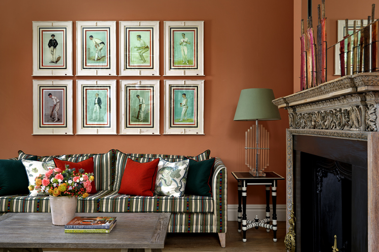 Close shot of the lounge area of the Drawing Room at Dorset Square Hotel