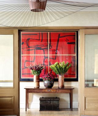 Portrait shot of the lobby at Knightsbridge Hotel