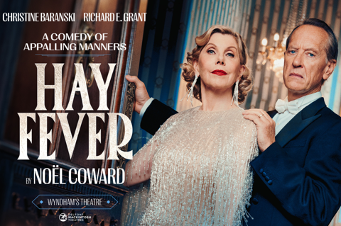 A promotional poster for Hay Fever at