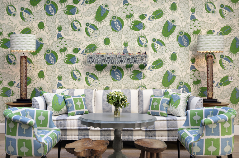 Lounge area of the Conservatory at Haymarket Hotel