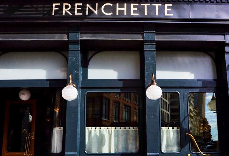 The exterior of Frechette Restaurant in Tribeca NY