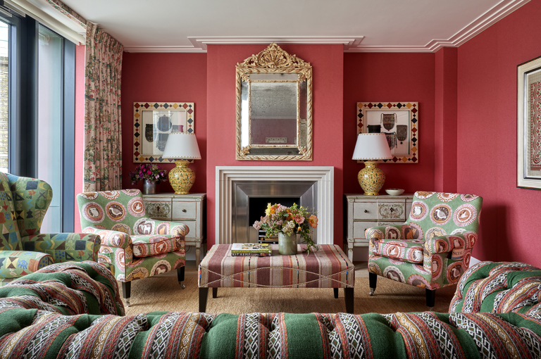 Living room shot of Residence 21, a One Bedroom Residence at Ham Yard Hotel