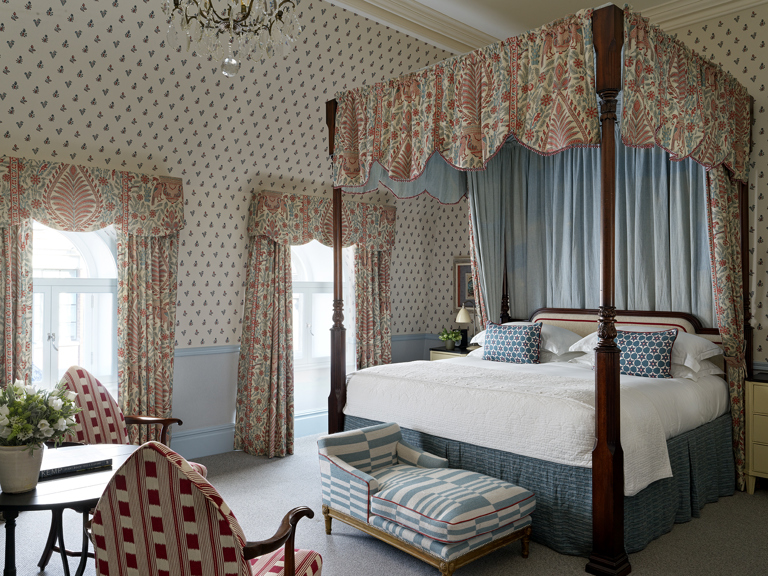 Bedroom shot of room 304, a Deluxe Room at Covent Garden Hotel