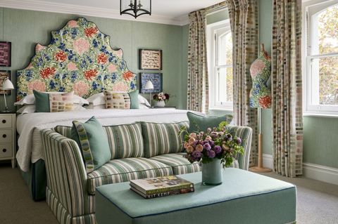 Bedroom shot of room 401, a Junior Suite at Knightsbridge Hotel