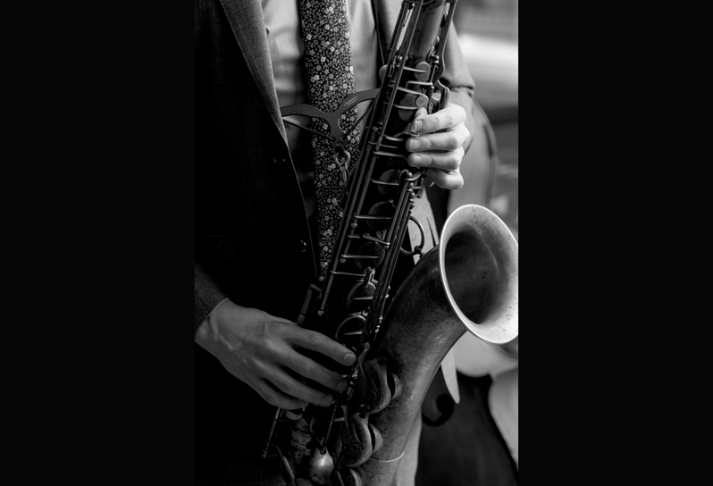 A close up of a Saxophone