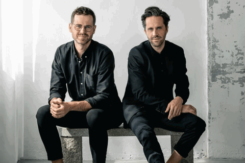 Image of artists from Human Since 1982, Per Emanuelsson on the left and Bastian Bischoff on the right