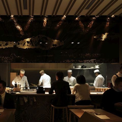 Inside Japanese restaurant Engawa in Ham Yard Village