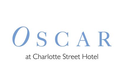 The logo of Oscar Bar an Restaurant at Charlotte Street Hotel on a white background
