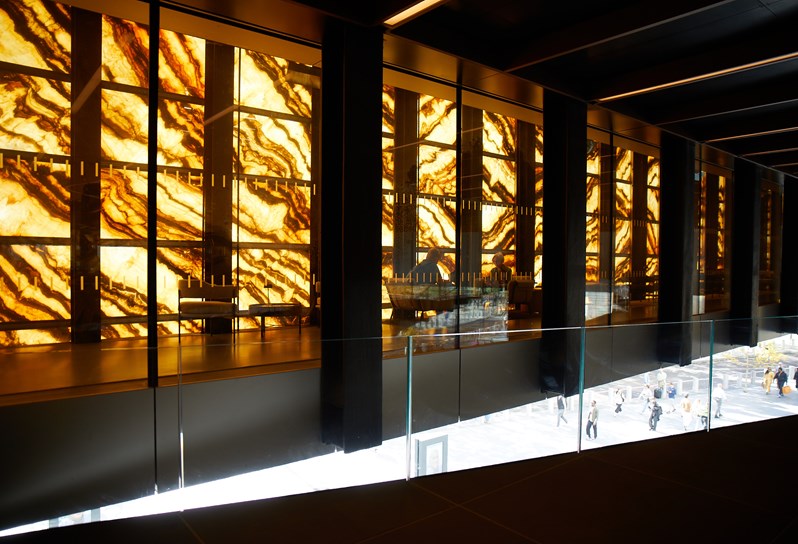 The interior of the Perelman Performing Arts Center in Tribeca