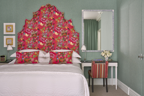 Bed shot of room 1402, a Terrace Suite at The Whitby Hotel