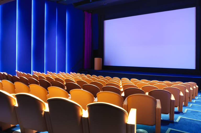 Back shot of the theatre private events room at Ham Yard Hotel