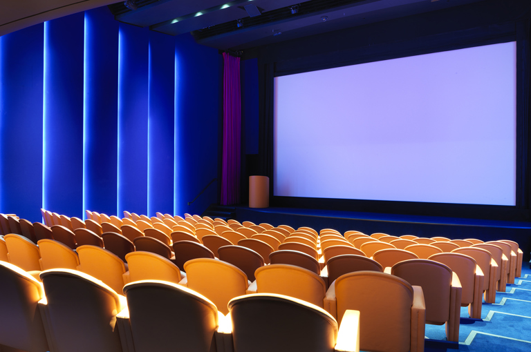 Back shot of the theatre private events room at Ham Yard Hotel