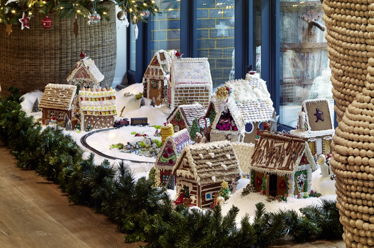 The Gingerbread Village at Ham Yard Hotel