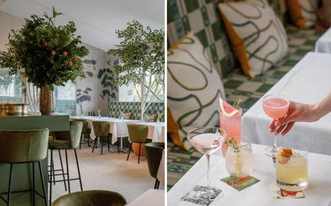 A selection of images from the Firmdale Hotels restaurant at Treasure House Art Fair