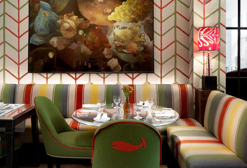The bar at Crosby Street Hotel, New York