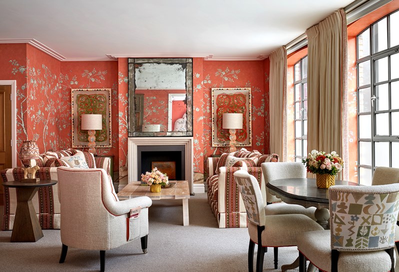 The Living Room of The One Bedroom Richmond Suite 217
