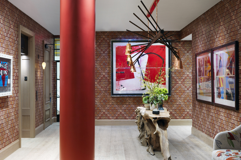 Corridor in the private events room area at the Whitby Hotel
