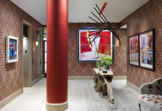Corridor in the private events room area at the Whitby Hotel