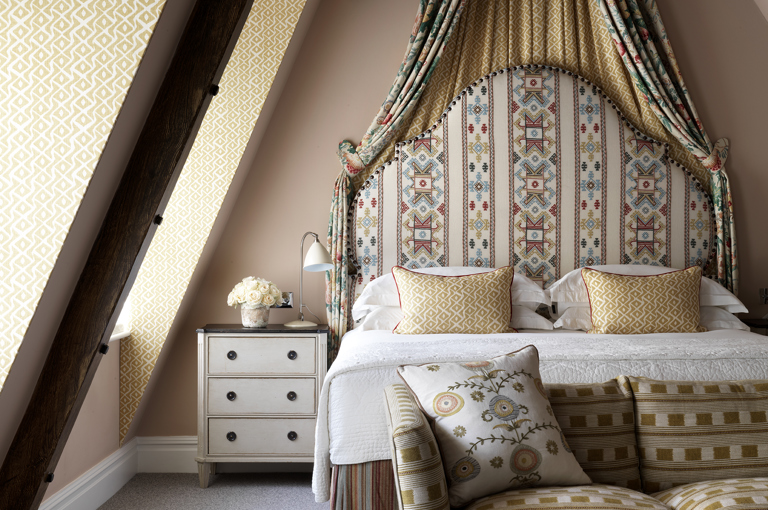 Bed shot of room 417, the Junior Loft Suite at Covent Garden Hotel