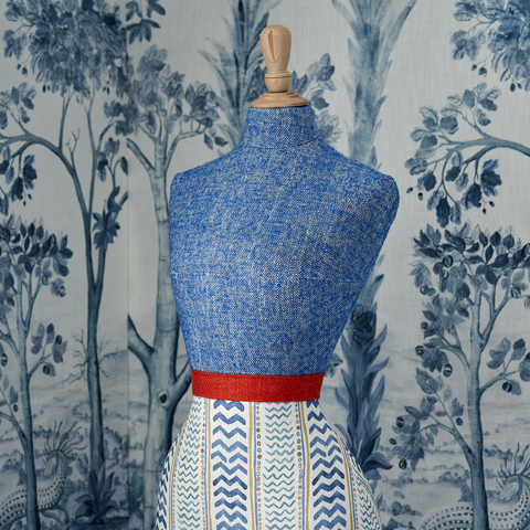 A fabric covered mannequin in a Firmdale Hotel