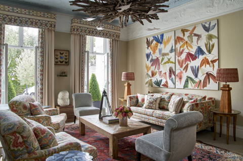 Wide shot of the Drawing Room at Number Sixteen