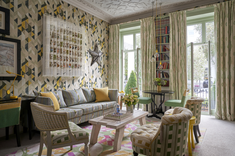 Wide shot of the Library at Number Sixteen