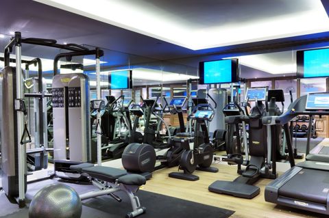 The gym at Haymarket Hotel