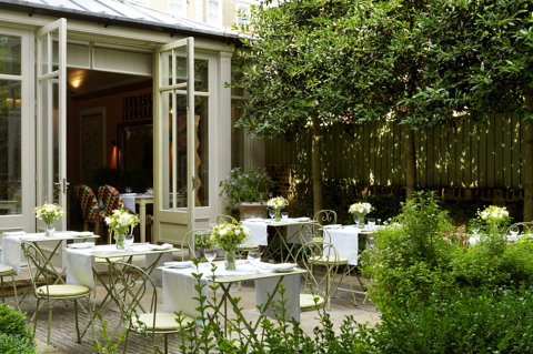 Wide shot of the Orangery Garden at Number Sixteen