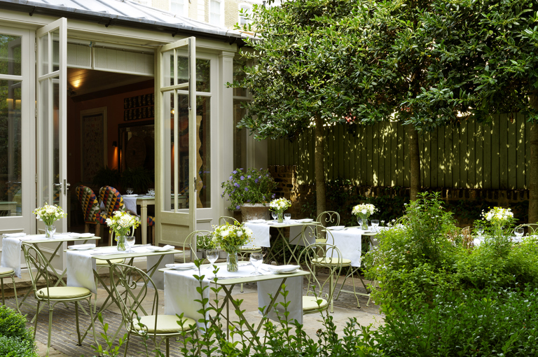 Wide shot of the Orangery Garden at Number Sixteen