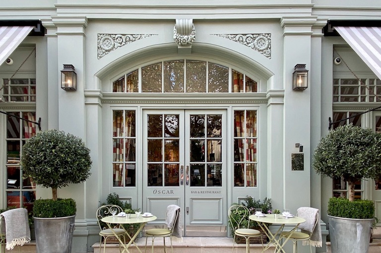 Close shot of Oscar Terrace at Charlotte Street Hotel