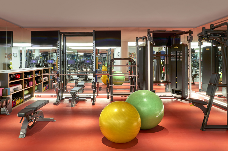 Close shot of the Gym at the Soho Hotel