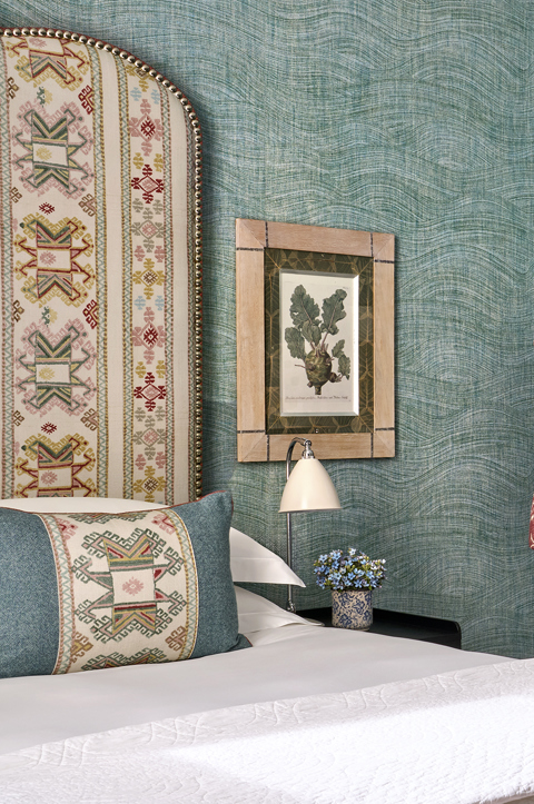 Close bed shot of room 11, the Accessible Deluxe King Room at Dorset Square Hotel