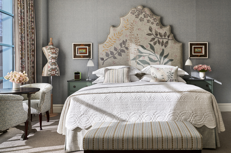 The first bedroom in Songbird Suite, 704 at Warren Street Hotel