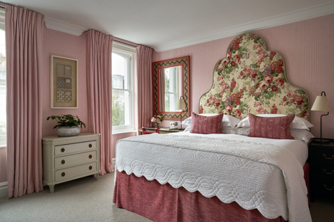 Bedroom shot of room 206, a Deluxe Room at Number Sixteen