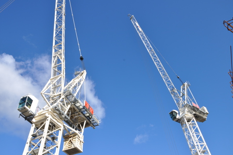Two cranes with Firmdale Hotels logos