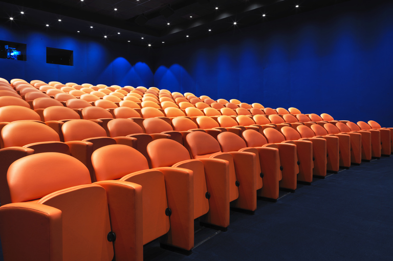 Front shot of the screening private events room at the Whitby Hotel