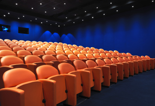 Front shot of the screening private events room at the Whitby Hotel