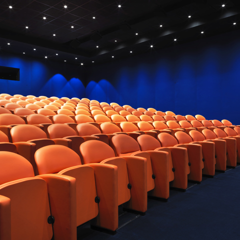 Front shot of the screening private events room at the Whitby Hotel