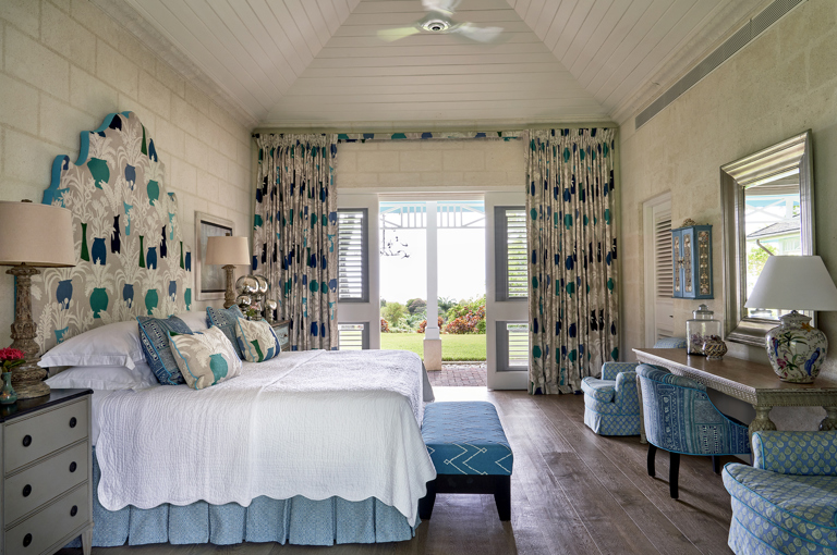 A landscape image of Bedroom 4. In Rossferry, A Caribbean property managed by Firmdale.