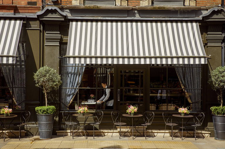 Shot of the exterior of Brasserie Max at Covent Garden Hotel