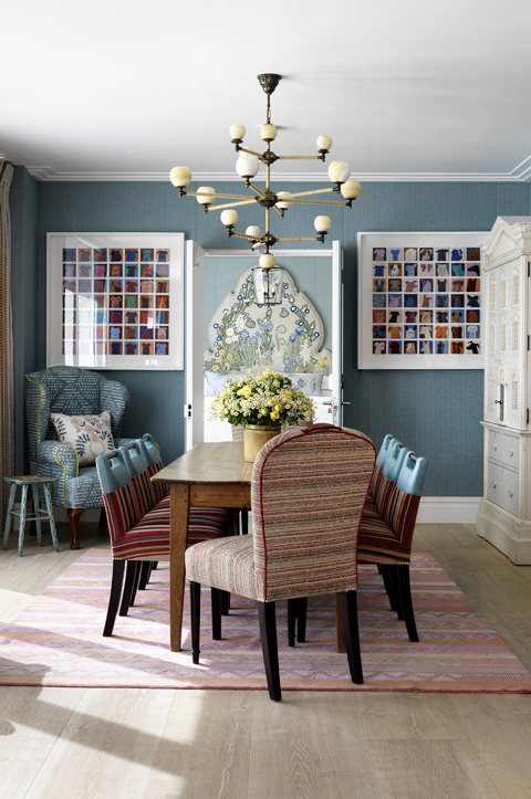 Dining area shot of room 502, the Terrace Suite at Ham Yard Hotel