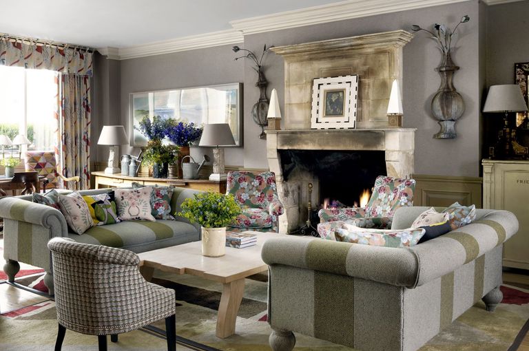 Wide shot of the Drawing Room at Charlotte Street Hotel